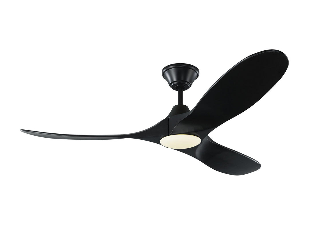 Visual Comfort Fan Maverick 52 LED 3MAVR52BKBKD Ceiling Fan - Matte Black, Matte Black/Matte Black/