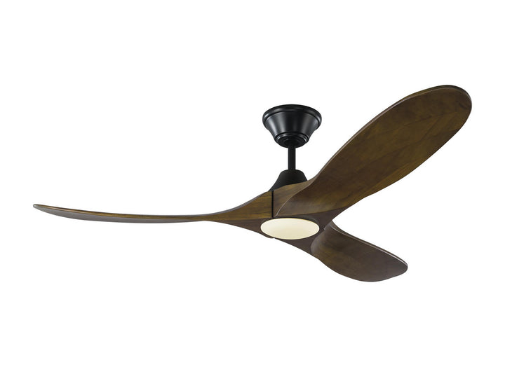 Visual Comfort Fan Maverick 52 LED 3MAVR52BKD Ceiling Fan - Matte Black, Dark Walnut/Dark Walnut/