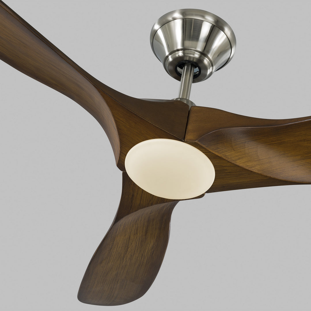 Visual Comfort Fan Maverick 52 LED 3MAVR52BSKOAD Ceiling Fan - Brushed Steel, Dark Walnut/Dark Walnut/