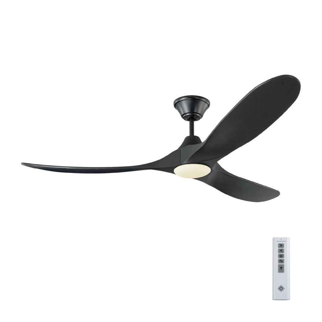 Visual Comfort Fan Maverick 60 LED 3MAVR60BKBKD Ceiling Fan - Matte Black, Matte Black/Matte Black/