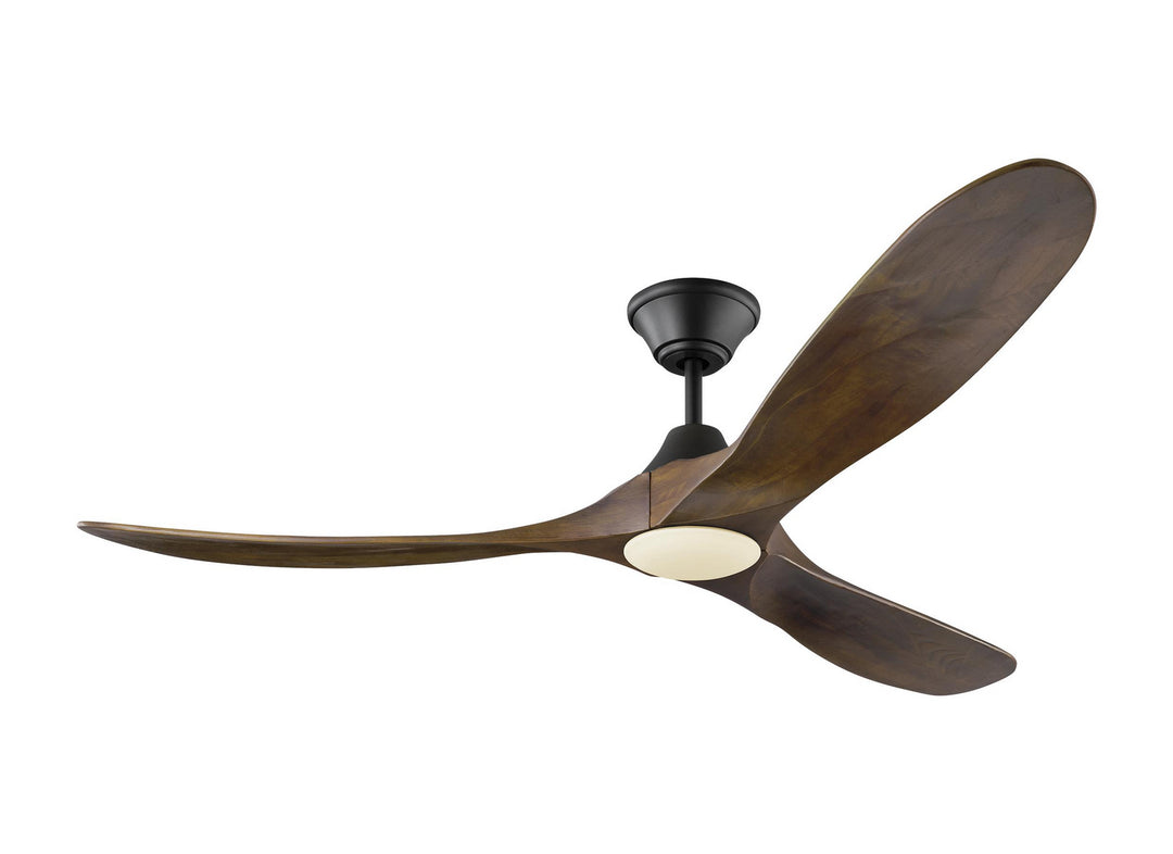 Visual Comfort Fan Maverick 60 LED 3MAVR60BKD Ceiling Fan - Matte Black, Dark Walnut/Dark Walnut/