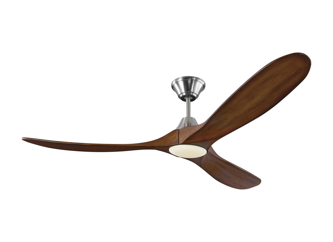 Visual Comfort Fan Maverick 60 LED 3MAVR60BSKOAD Ceiling Fan - Brushed Steel, Koa/Koa/