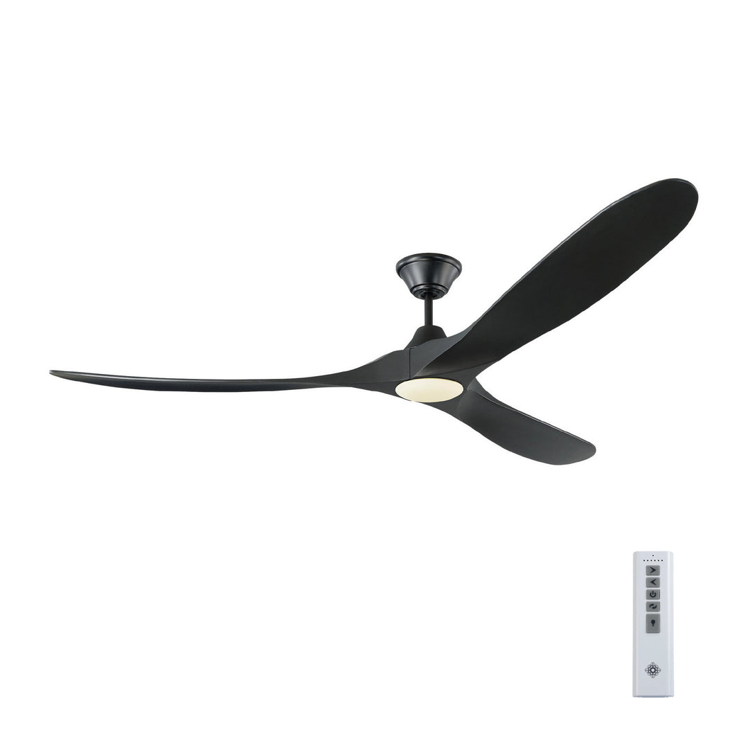 Visual Comfort Fan Maverick 70 LED 3MAVR70BKBKD Ceiling Fan - Matte Black, Matte Black/Matte Black/