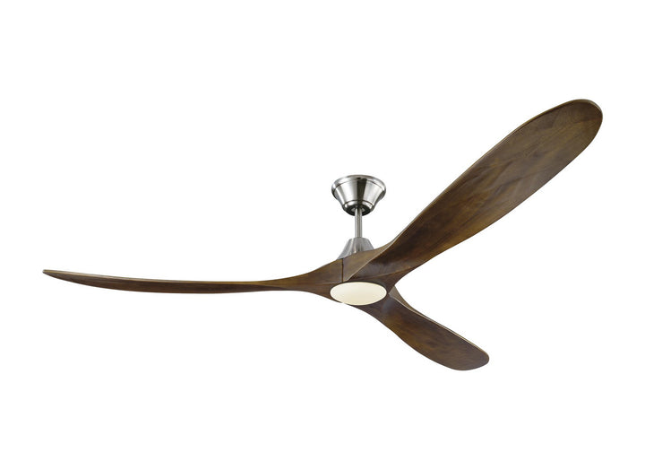 Visual Comfort Fan Maverick 70 LED 3MAVR70BSD Ceiling Fan - Brushed Steel, Dark Walnut/Dark Walnut/