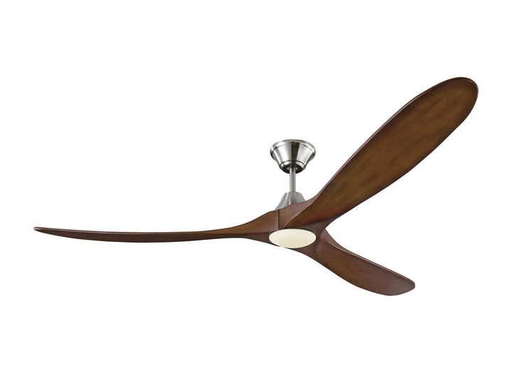 Visual Comfort Fan Maverick 70 LED 3MAVR70BSKOAD Ceiling Fan - Brushed Steel, Dark Walnut/Dark Walnut/