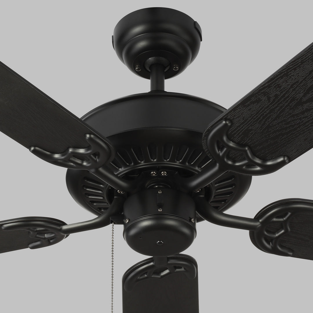 Visual Comfort Fan Haven Outdoor 44 5HVO44BK Ceiling Fan - Matte Black, Black ABS/Black ABS/