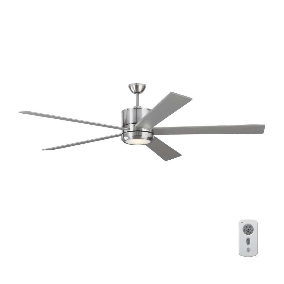 Visual Comfort Fan Vision 72 5VMR72BSD Ceiling Fan - Brushed Steel, Silver/Silver/