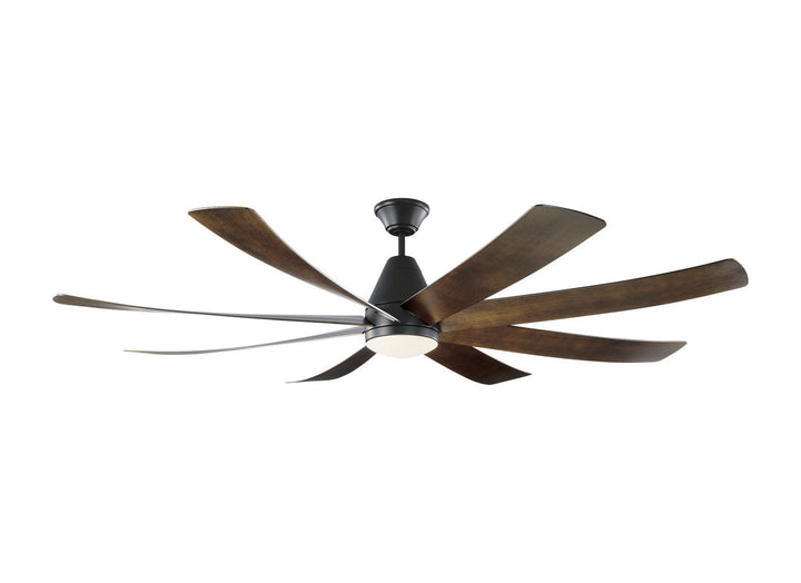 Visual Comfort Fan Kingston 72 8KGR72BKD Ceiling Fan - Matte Black, Dark Walnut/Dark Walnut/