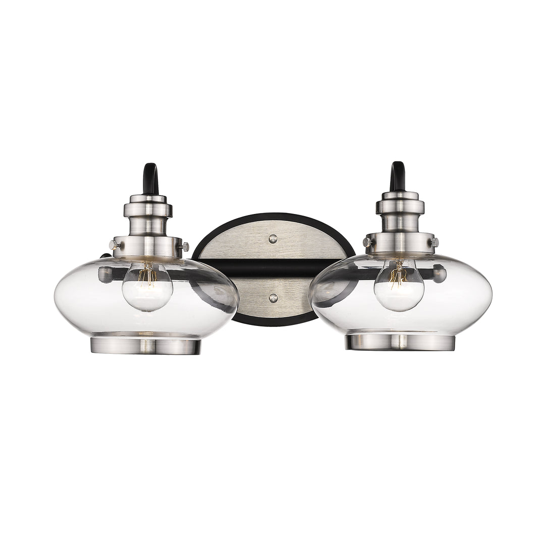 Millennium 1612-MB/SN Bath Vanity Light 18 in. wide - Matte Black/Satin Nickel