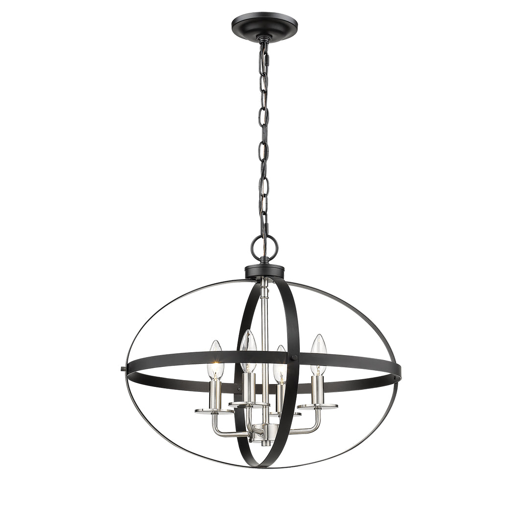 Millennium 2384-MB/BN Chandelier Light - Matte Black/Brushed Nickel