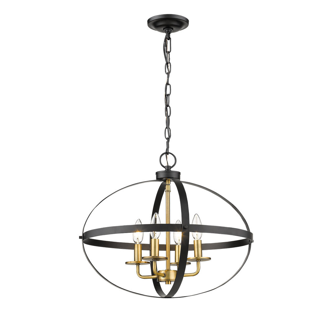 Millennium 2384-MB/HBZ Chandelier Light - Matte Black/Heirloom Bronze