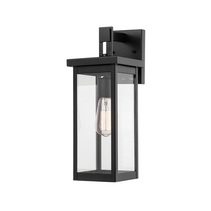 Millennium Lighting 2601-PBK Barkeley One Light Outdoor Wall Bracket Outdoor Black