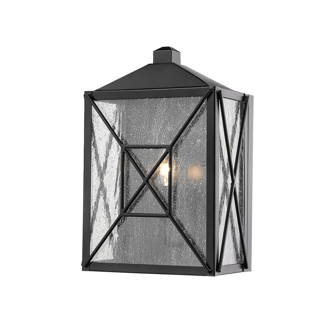 Millennium Lighting 2641-PBK Caswell One Light Outdoor Wall Bracket Outdoor Black