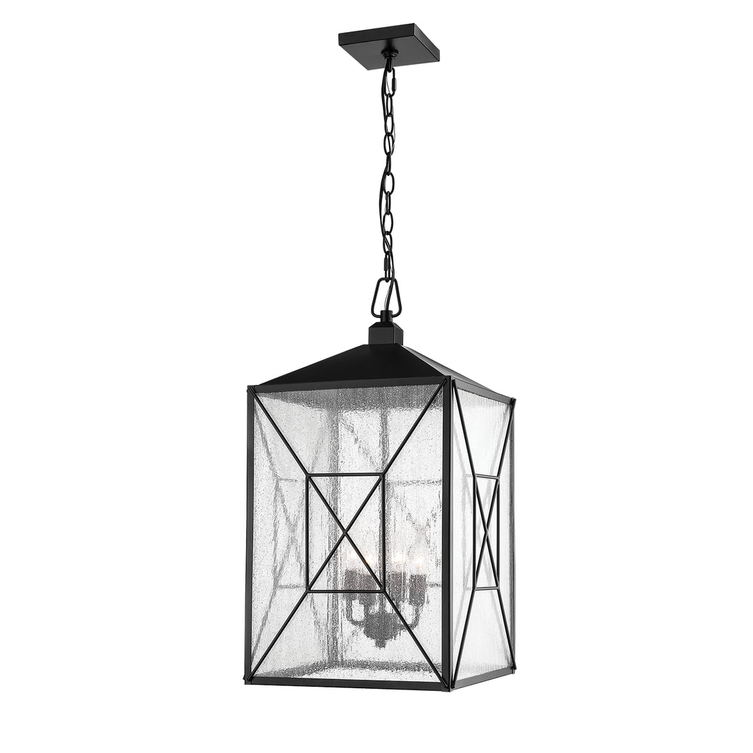 Millennium Lighting 2645-PBK Caswell Four Light Outdoor Hanging Lantern Outdoor Black