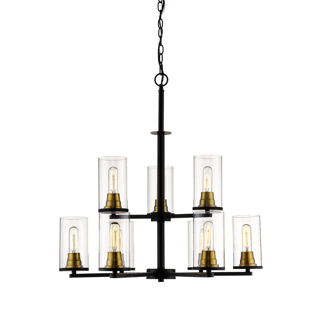 Millennium Pasadena 3489-MB/HBZ Chandelier Light - Matte Black/Heirloom Bronze