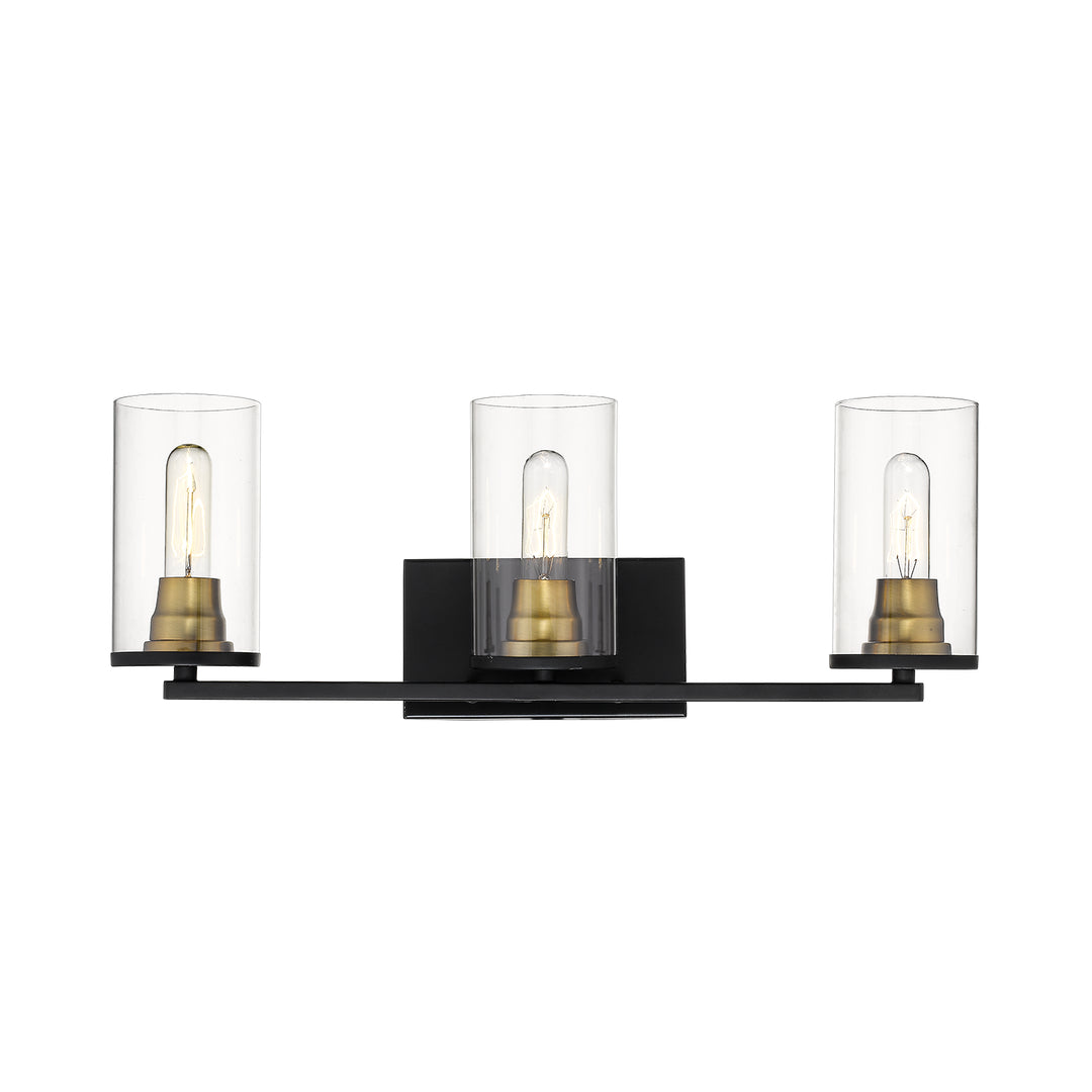 Millennium Pasadena 3493-MB/HBZ Bath Vanity Light 24 in. wide - Matte Black/Heirloom Bronze