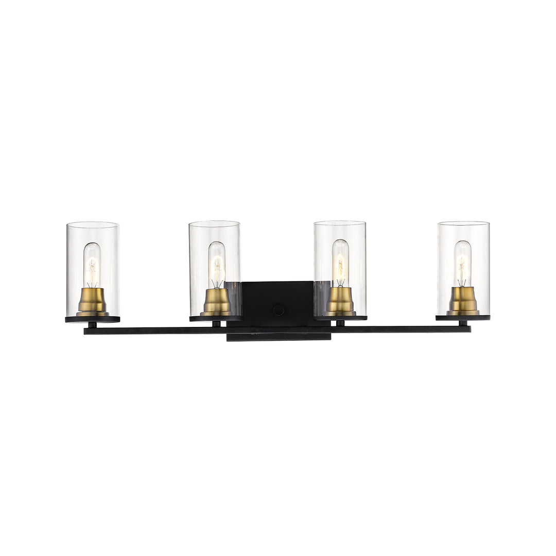 Millennium Pasadena 3494-MB/HBZ Bath Vanity Light 32 in. wide - Matte Black/Heirloom Bronze