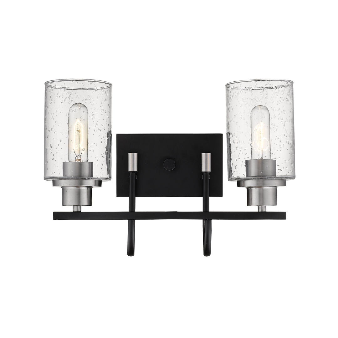 Millennium Clifton 3512-MB/BN Bath Vanity Light 16 in. wide - Matte Black/Brushed Nickel