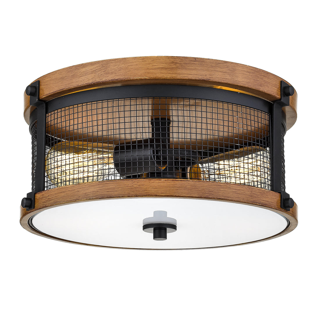 Millennium Mesa 3522-MB/WG Ceiling Light - Matte Black/Wood Grain