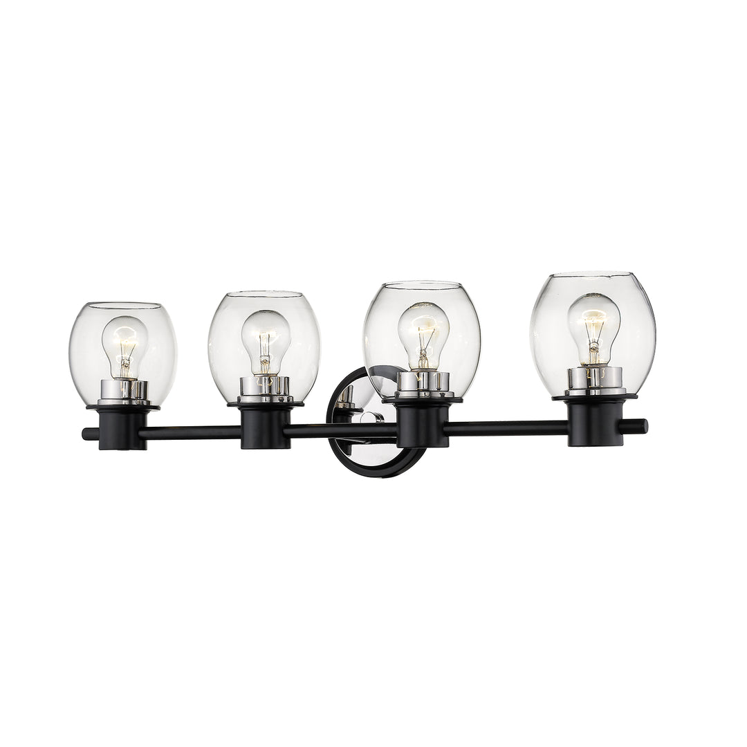 Millennium 3554-MB/PN Bath Vanity Light 32 in. wide - Matte Black/Polished Nickel