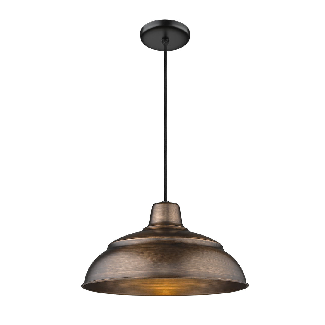 Millennium Lighting RWHC14-NC R Series One Light Pendant Utility Light Copper/Antique/Verde