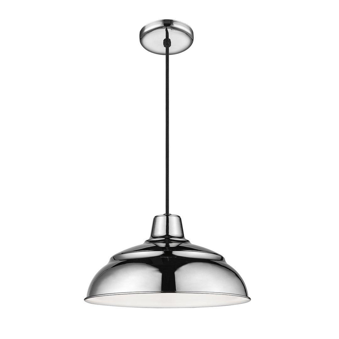 Millennium Lighting RWHC14-PN R Series One Light Pendant Utility Light Polished Nickel