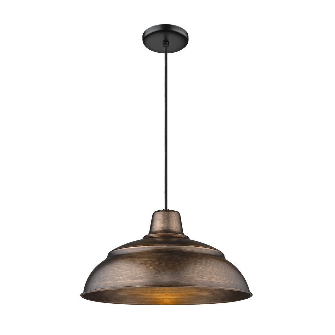 Millennium Lighting RWHC17-NC R Series One Light Pendant Utility Light Copper/Antique/Verde