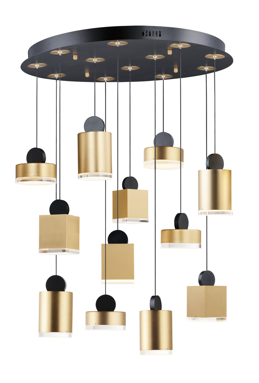 ET2 by Maxim Nob E20869-75BKGLD Chandelier Light - Black / Gold