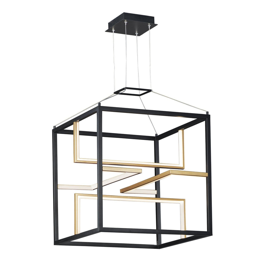 ET2 by Maxim Chamber E21224-BKGLD Pendant Light - Black / Gold