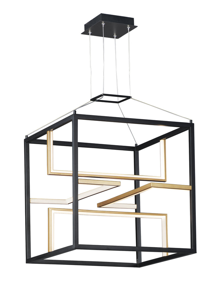 ET2 by Maxim Chamber E21224-BKGLD Pendant Light - Black / Gold