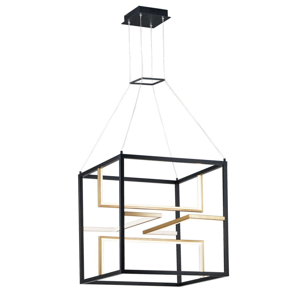 ET2 by Maxim Chamber E21226-BKGLD Pendant Light - Black / Gold