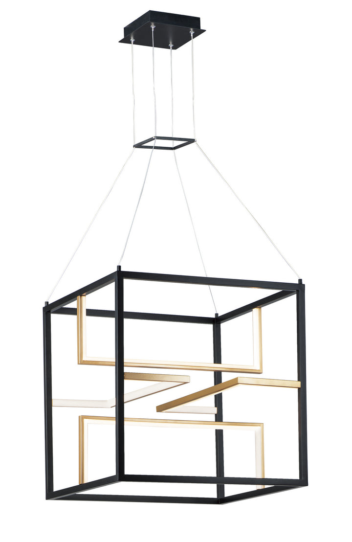 ET2 by Maxim Chamber E21226-BKGLD Pendant Light - Black / Gold