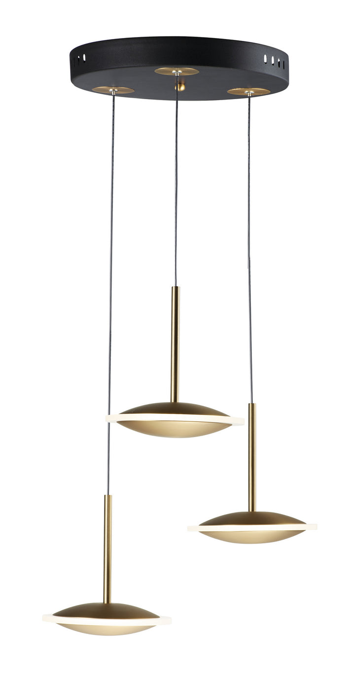 ET2 by Maxim Saucer E21543-90BKGLD Pendant Light - Black / Gold