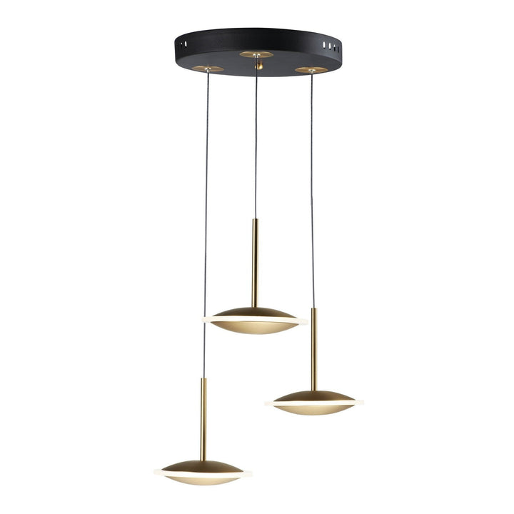 ET2 by Maxim Saucer E21543-90BKGLD Pendant Light - Black / Gold