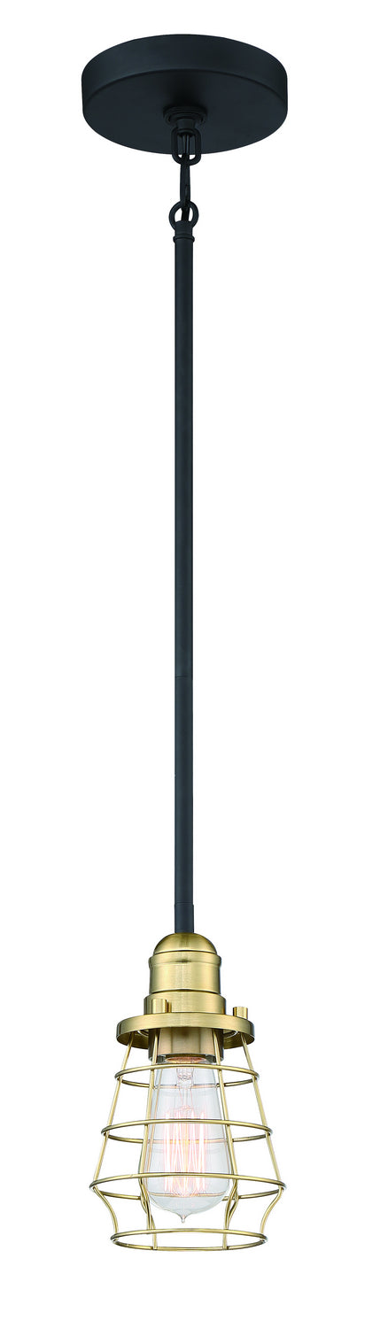 Craftmade Thatcher 50691-FBSB Pendant Light - Flat Black/Satin Brass