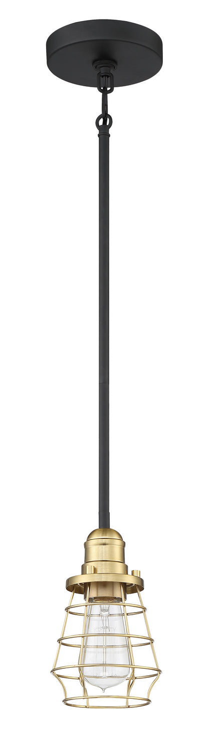 Craftmade Thatcher 50691-FBSB Pendant Light - Flat Black/Satin Brass
