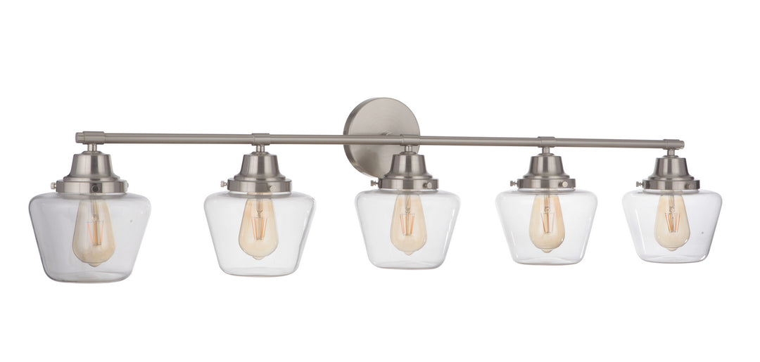 Craftmade Essex 19548BNK5 Bath Vanity Light 49 in. wide - Brushed Polished Nickel