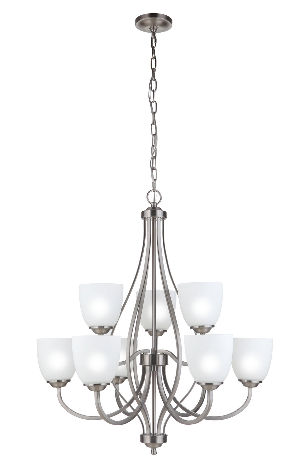 Craftmade Serene 49929-BNK-WG Chandelier Light - Brushed Polished Nickel