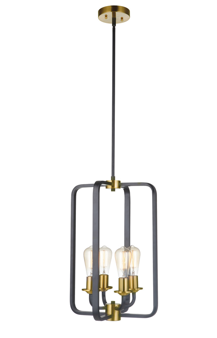 Craftmade Randolph 50334-FBSB Pendant Light - Flat Black/Satin Brass