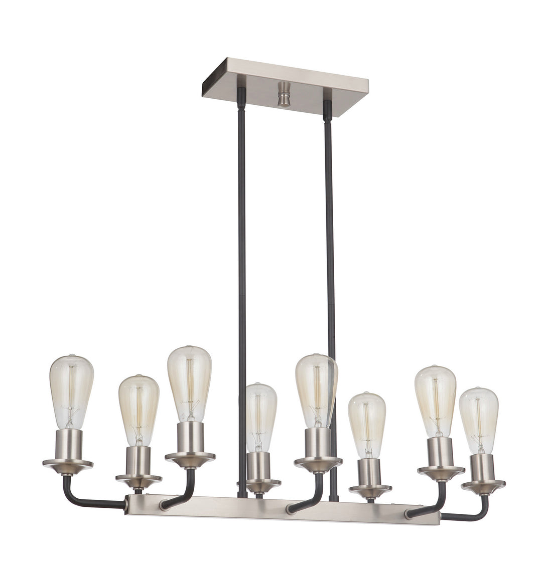 Craftmade Randolph 50378-FBBNK Pendant Light - Flat Black/Brushed Polished Nickel