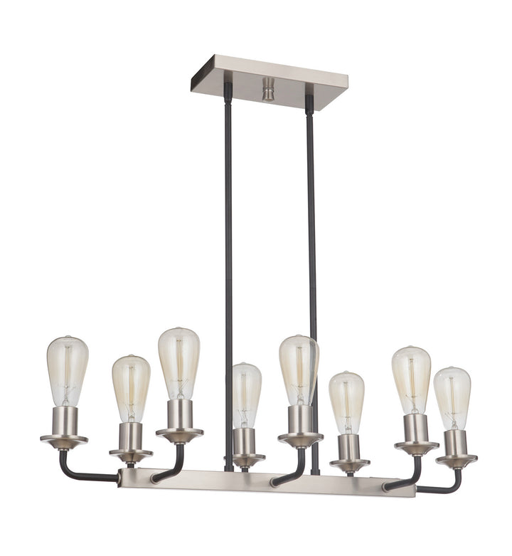 Craftmade Randolph 50378-FBBNK Pendant Light - Flat Black/Brushed Polished Nickel