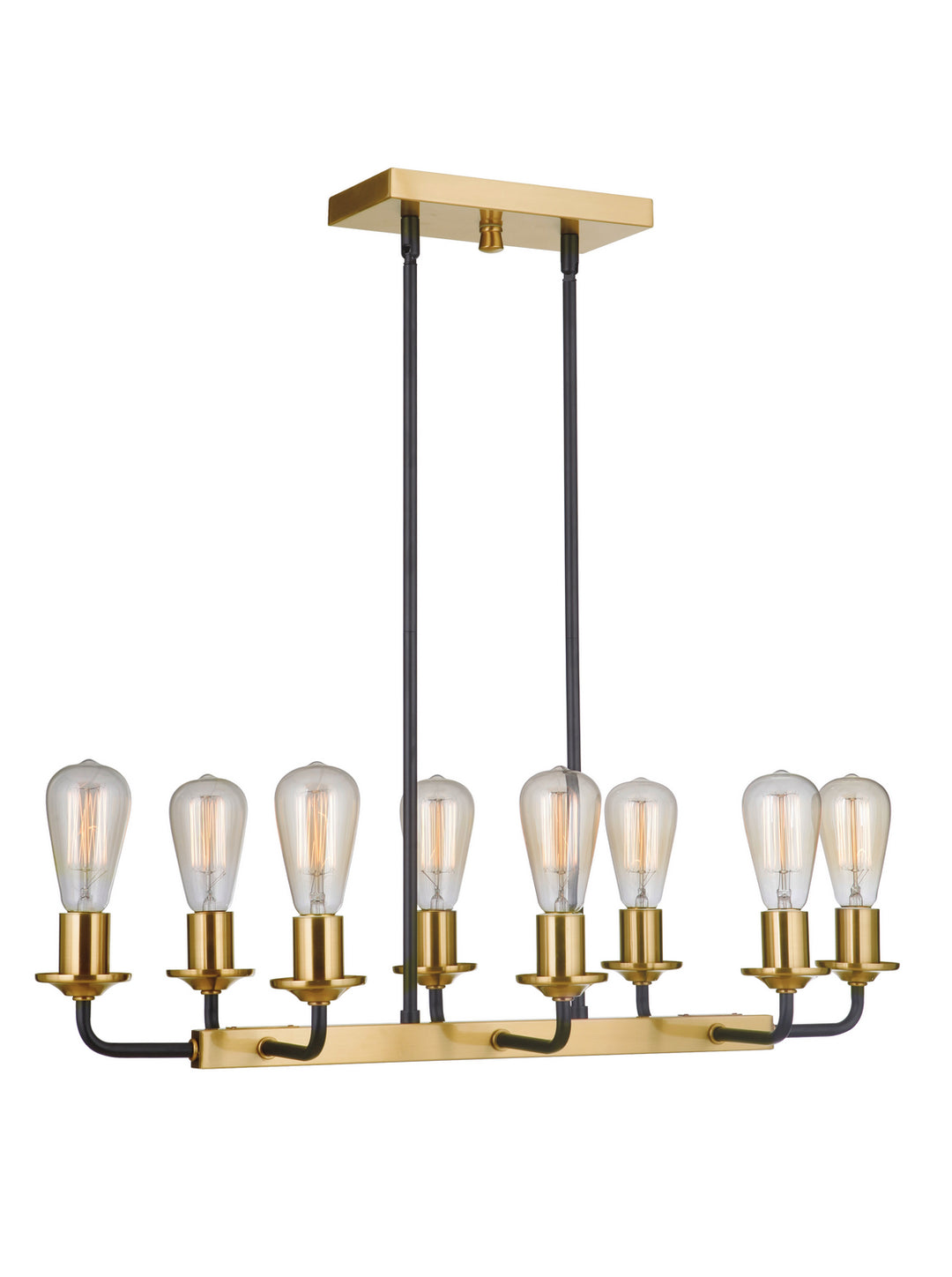 Craftmade Randolph 50378-FBSB Pendant Light - Flat Black/Satin Brass