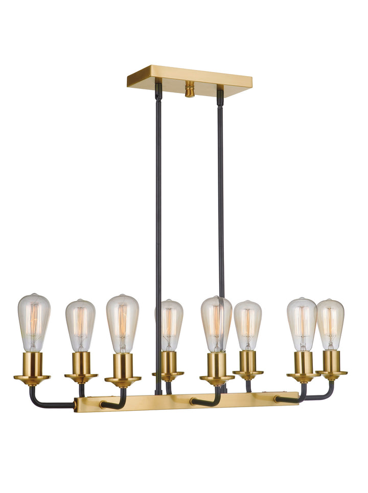Craftmade Randolph 50378-FBSB Pendant Light - Flat Black/Satin Brass
