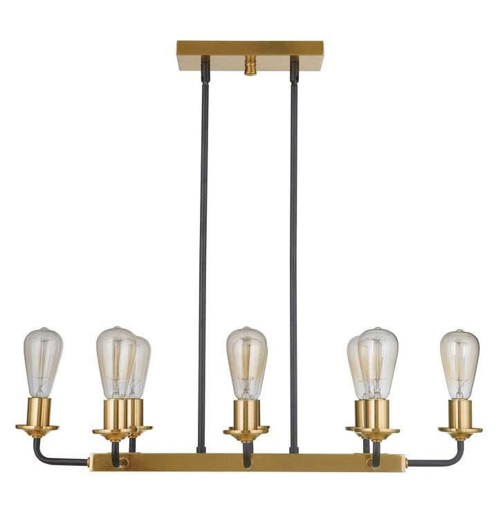 Craftmade Randolph 50378-FBSB Pendant Light - Flat Black/Satin Brass