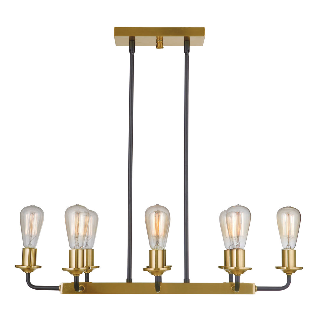 Craftmade Randolph 50378-FBSB Pendant Light - Flat Black/Satin Brass