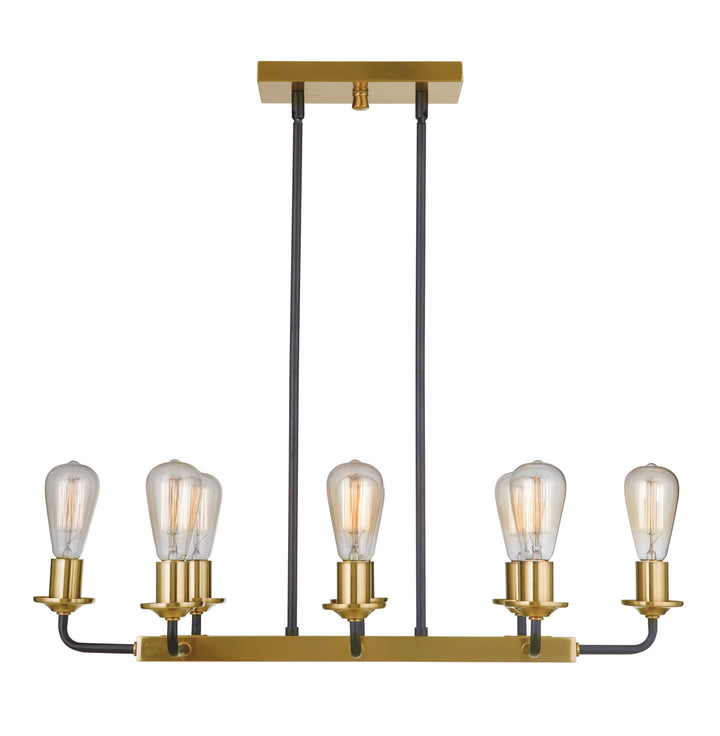 Craftmade Randolph 50378-FBSB Pendant Light - Flat Black/Satin Brass