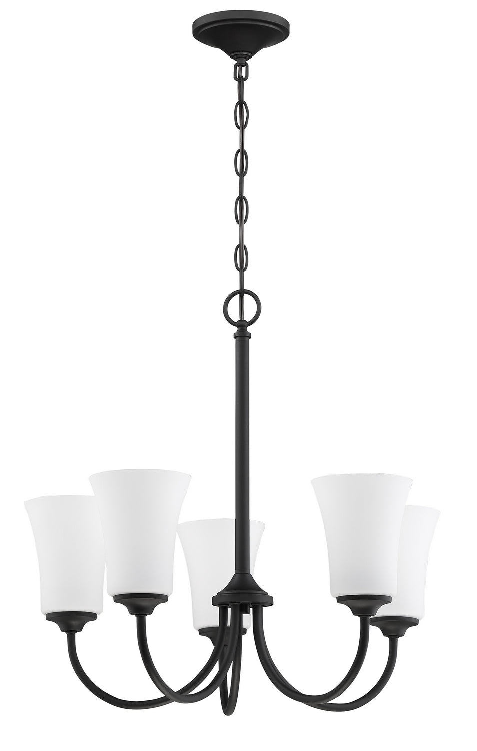 Craftmade Gwyneth 50425-FB-WG Chandelier Light - Flat Black