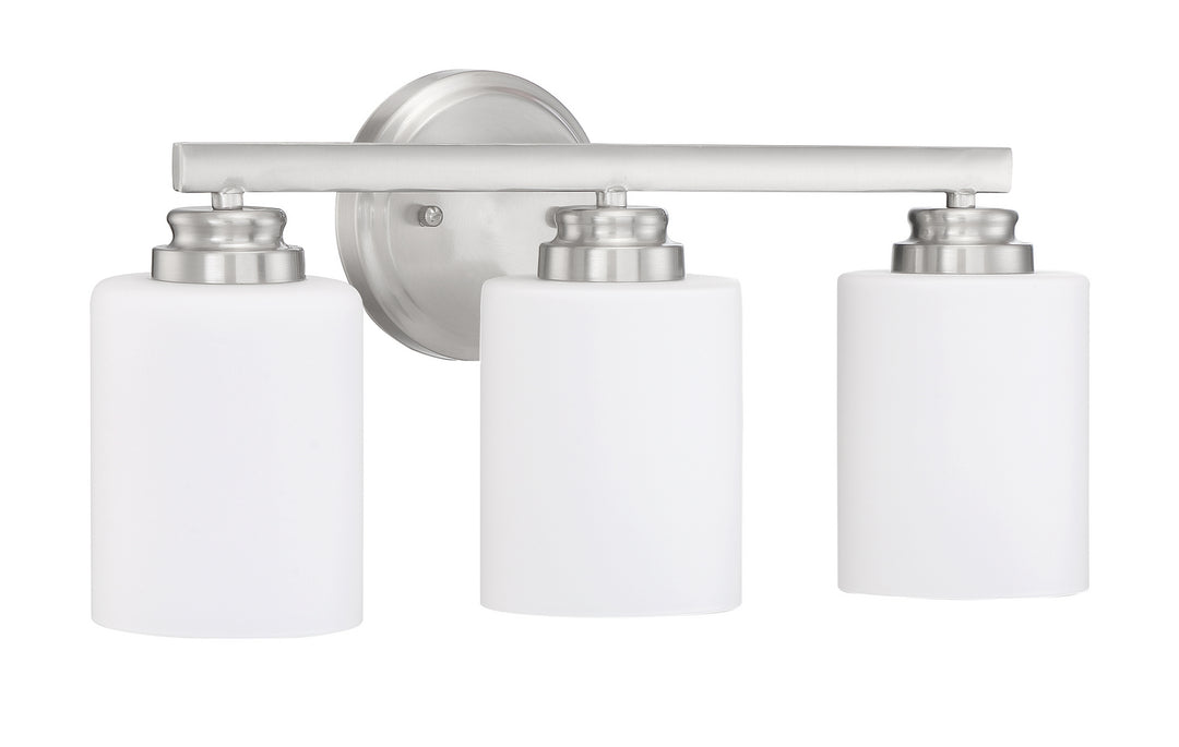 Craftmade Bolden 50503-BNK-WG Bath Vanity Light 18 in. wide - Brushed Polished Nickel