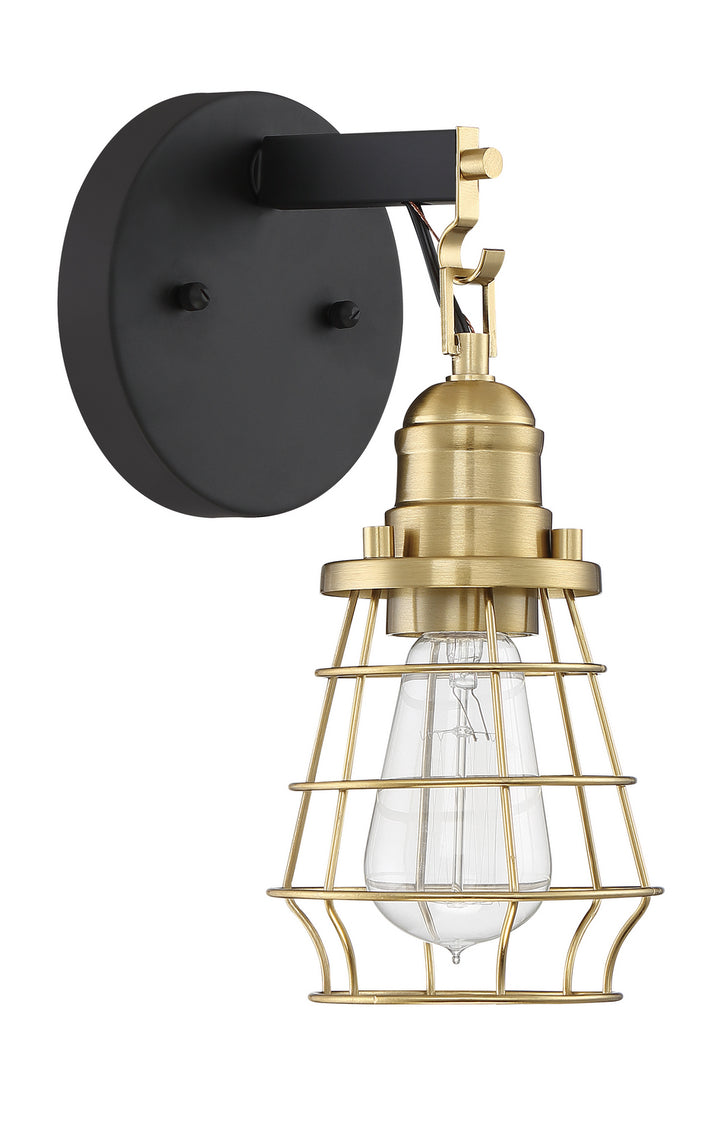 Craftmade Thatcher 50601-FBSB Wall Sconce Light - Flat Black/Satin Brass