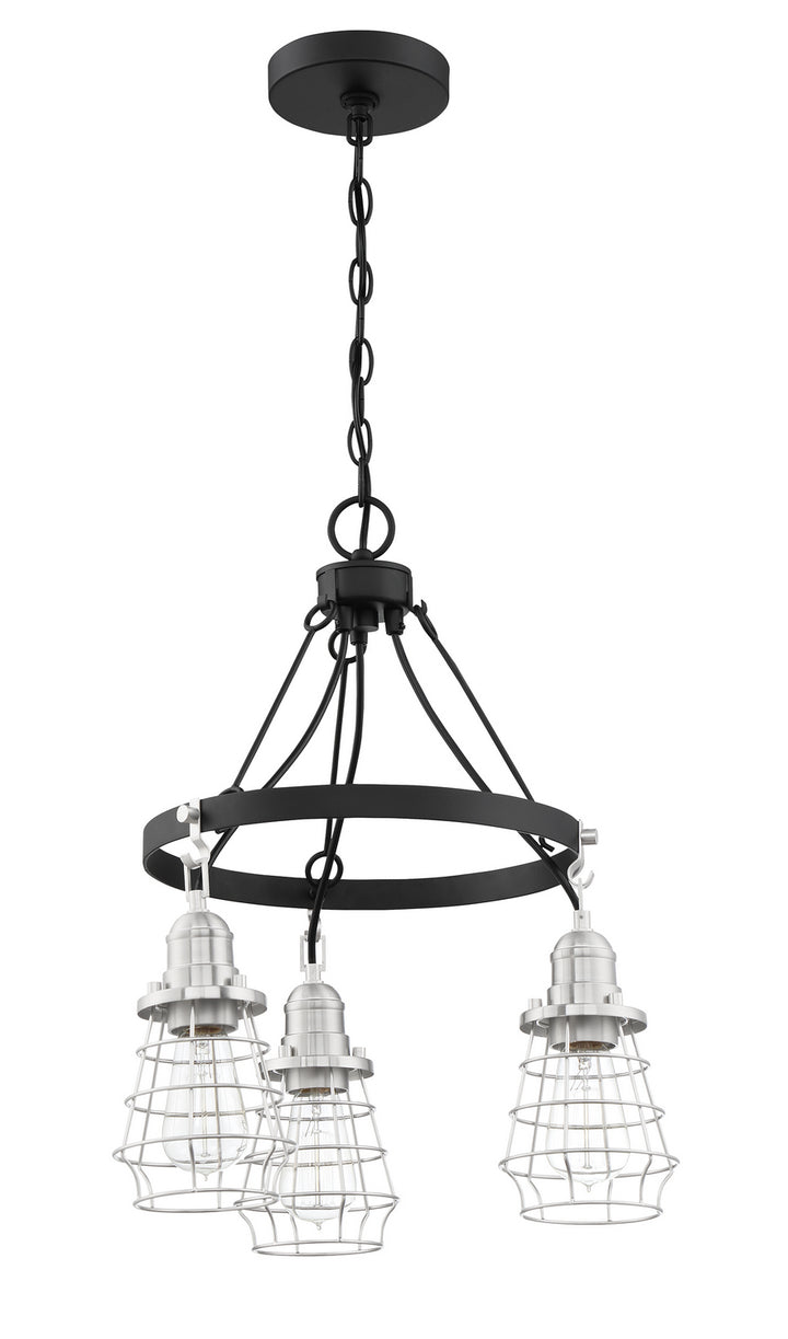 Craftmade Thatcher 50623-FBBNK Chandelier Light - Flat Black/Brushed Polished Nickel